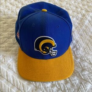 New Era Blue and Yellow Hat with NFL Rams Logo